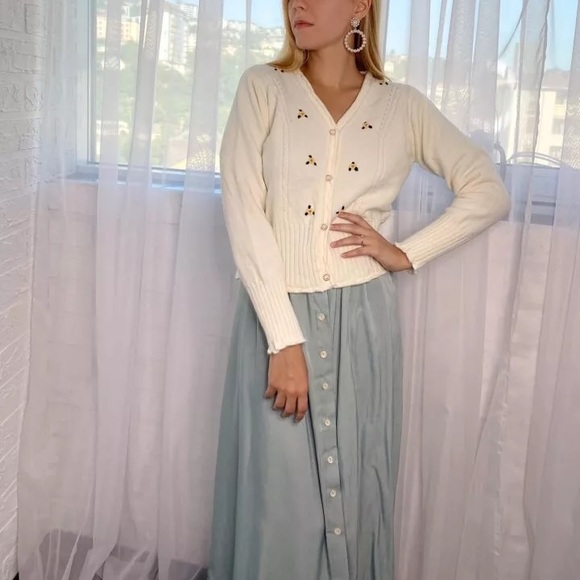 Embroidered Knit Cardigan - Picture 10 of 15